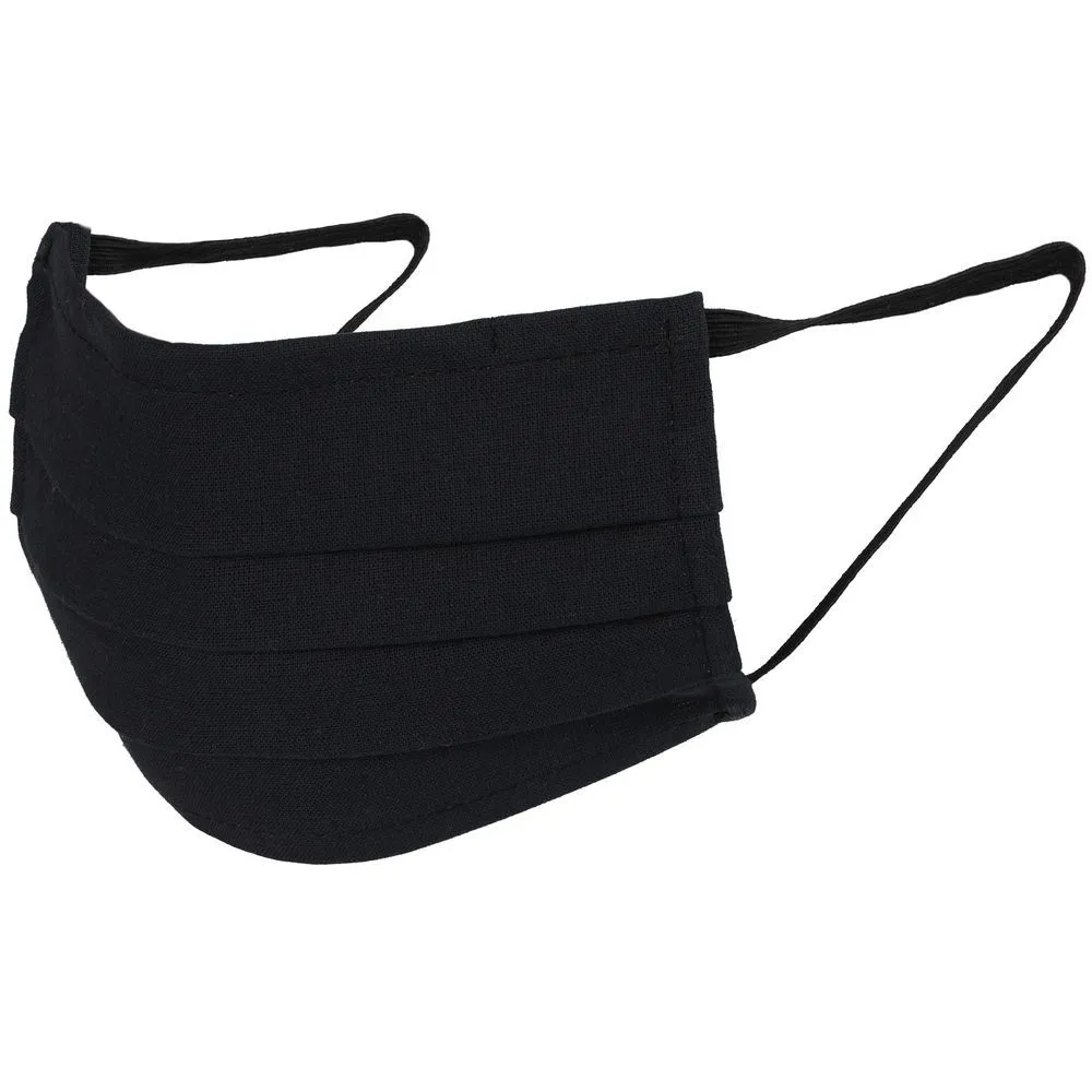 Маска гигиеническая Respire, двухслойная, немедицинская, черная с логотипом