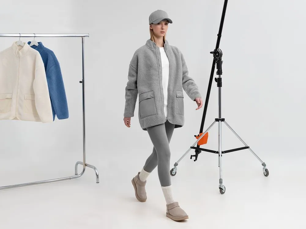 Куртка унисекс Oblako, светло-серая, размер ХL/ХХL