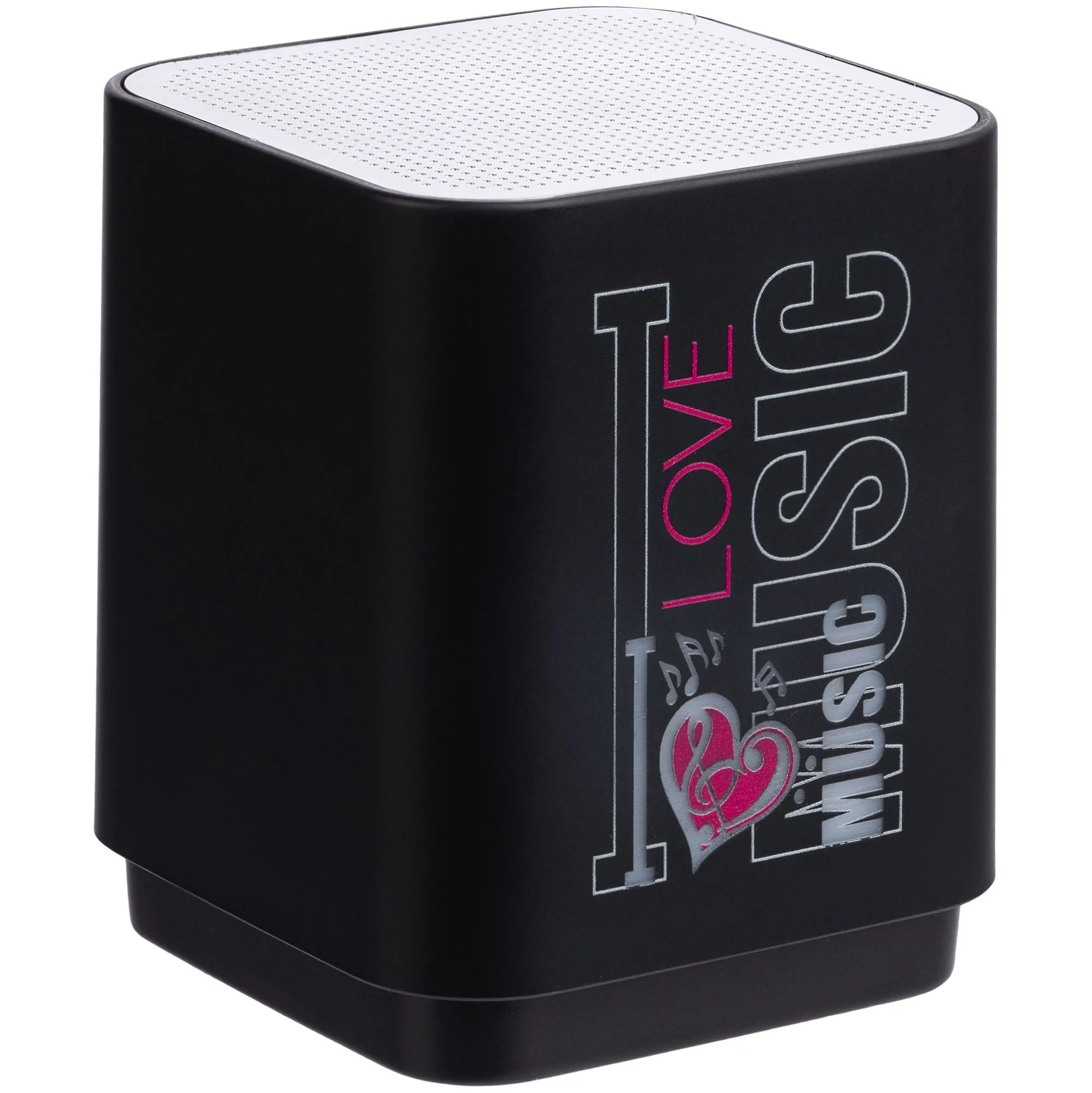 Беспроводная колонка с подсветкой гравировки Glim, черная