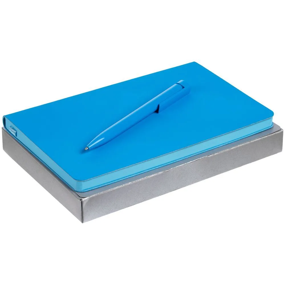 Набор Shall Light Simple, голубой с логотипом