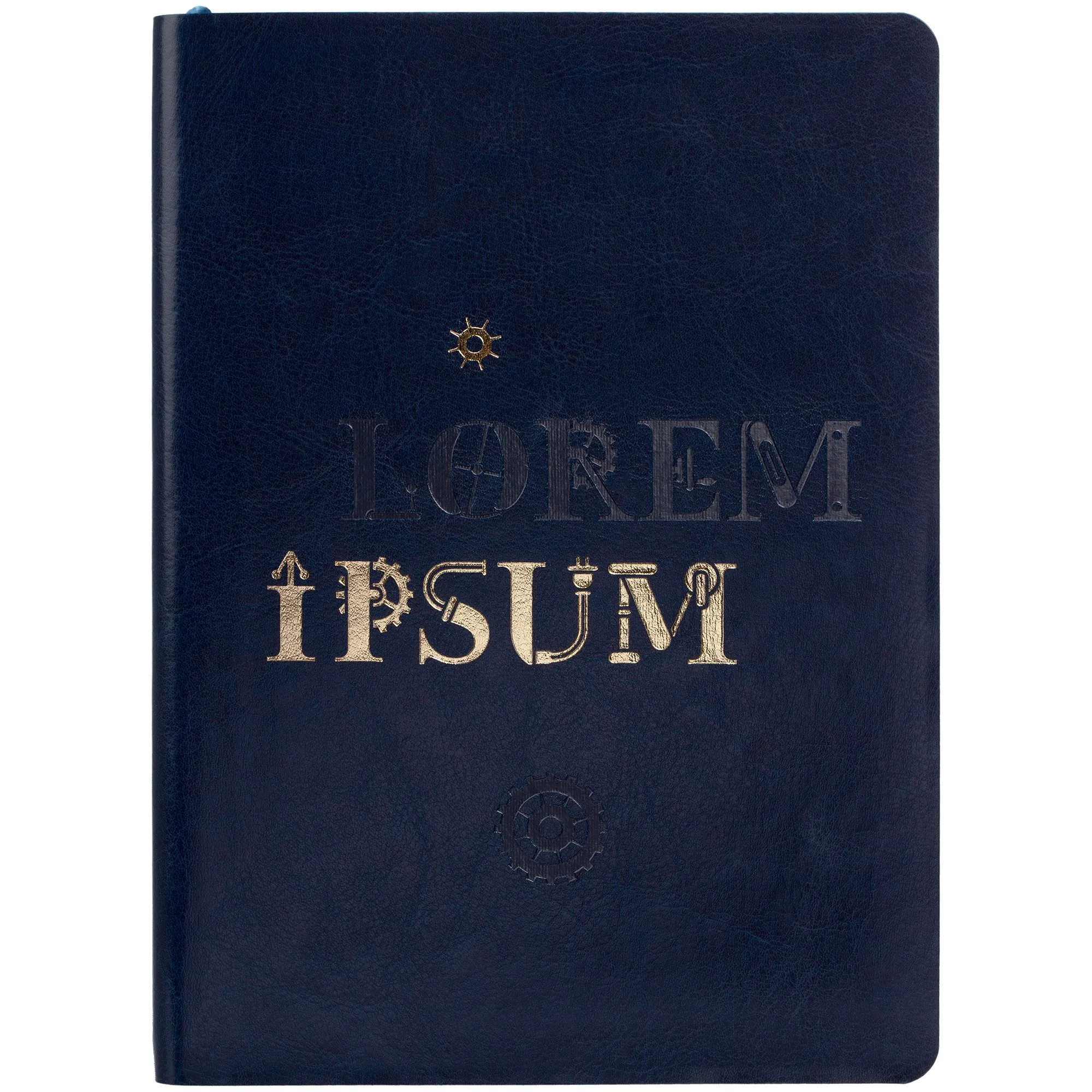 Ежедневник Nebraska Flex, недатированный, синий с золотистым