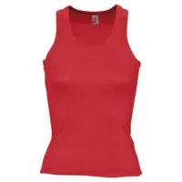 Майка женская Coconut 220 красная с логотипом