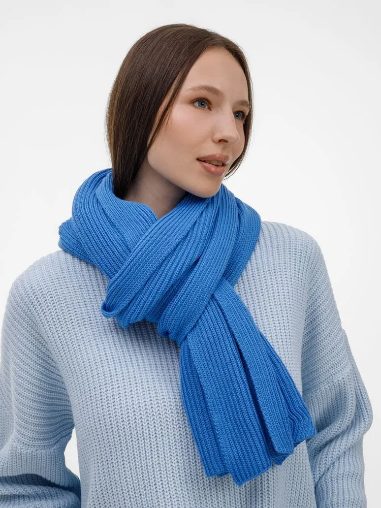 Шарфы с печатью логотипа. Шарф Nobilis Mono по цене 2 221 ₽ руб. (артикул 19908.48) Шарф Nobilis Mono, синий (аква)