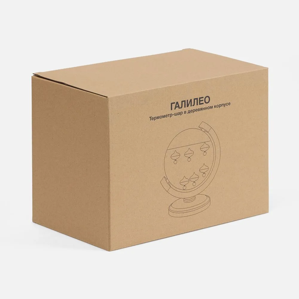 Термометр-шар «Галилео» в деревянном корпусе
