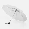 Зонт складной Basic, белый с логотипом