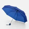 Зонт складной Basic, синий с логотипом