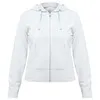 Толстовка женская Hooded Full Zip белая с логотипом