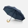 Зонт складной Classic, темно-синий с логотипом