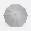 Зонт обратного сложения с ручкой-карабином Foldberry, серый с логотипом