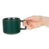 Чашка Jumbo, ver.2, матовая, зеленая с логотипом