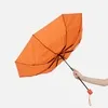 Зонт складной Basic, ver.2, оранжевый с логотипом