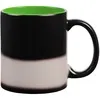 Кружка-хамелеон On Display, матовая, черная с зеленым с логотипом