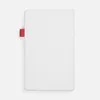 Ежедневник White Shall, недатированный, бело-красный с логотипом