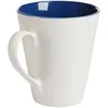 Кружка New Bell матовая, белая с синим с логотипом