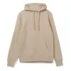 Толстовка с капюшоном унисекс Hoodie, бежевая с логотипом