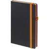 Ежедневник Ton, недатированный, черный с оранжевым с логотипом