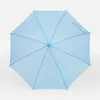 Зонт-трость Promo, голубой с логотипом