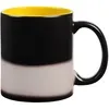 Кружка-хамелеон On Display, матовая, черная с желтым