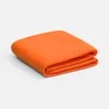 Флисовый плед Warm&Peace XL, оранжевый с логотипом