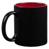 Кружка-хамелеон On Display, матовая, черная с красным с логотипом