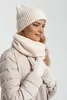 Шапка Nordkyn, молочно-белая с логотипом