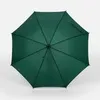 Зонт-трость Promo, темно-зеленый с логотипом