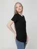 Футболка женская T-bolka Lady, черная с логотипом