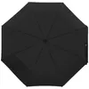 Зонт складной Manifest Color со светоотражающим куполом, черный с логотипом