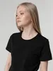 Футболка женская T-bolka Lady, черная с логотипом