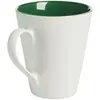 Кружка New Bell матовая, белая с зеленым с логотипом