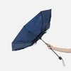 Зонт складной Basic, ver.2, темно-синий с логотипом