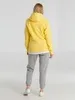 Толстовка с капюшоном унисекс King, желтая с логотипом