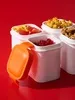 Ланчбокс для снеков Lunch Crunch, белый с оранжевым с логотипом