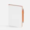 Ежедневник White Shall, недатированный, бело-оранжевый с логотипом