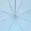 Зонт-трость Promo, голубой с логотипом