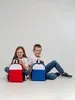 Детский рюкзак Comfit, белый с красным с логотипом