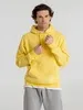 Толстовка с капюшоном унисекс King, желтая с логотипом