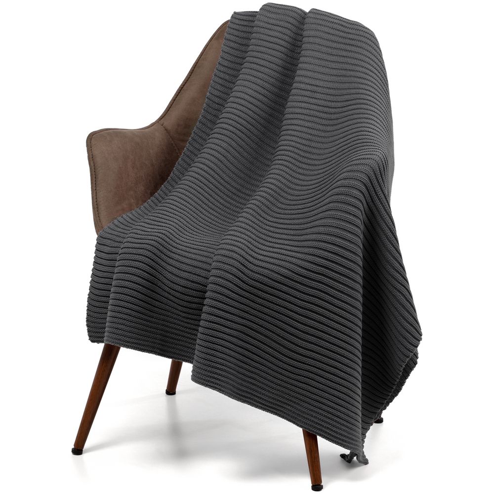 Плед Quill, темно-серый с логотипом