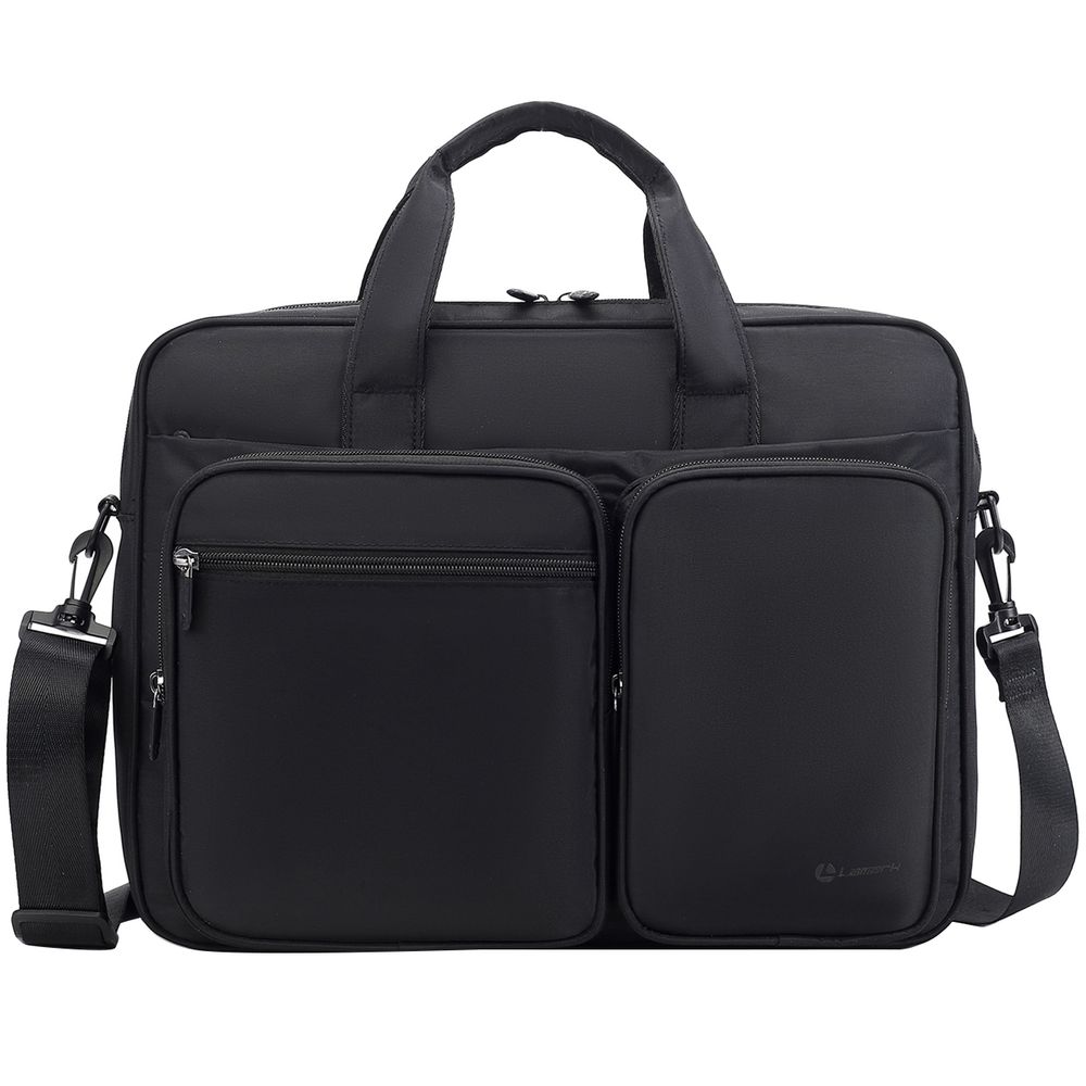 Сумка для ноутбука L266, черная с логотипом