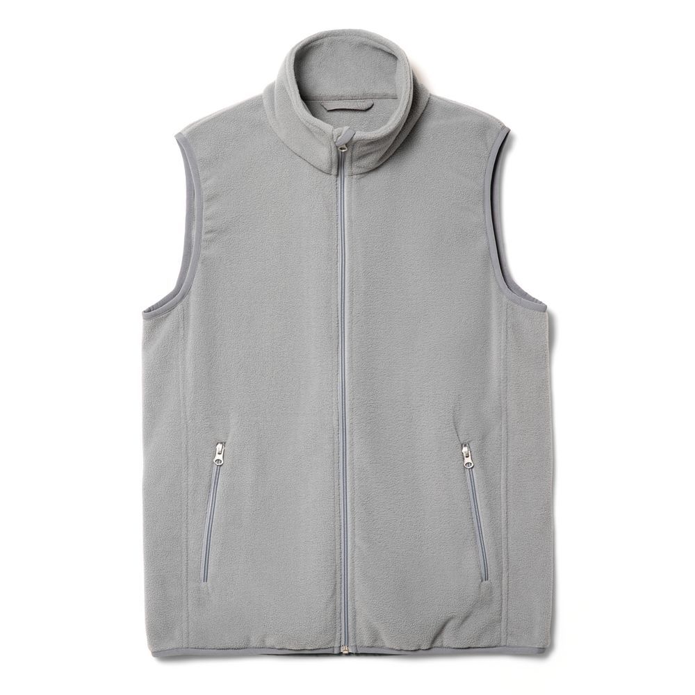 Жилет флисовый унисекс Nesse, серый с логотипом