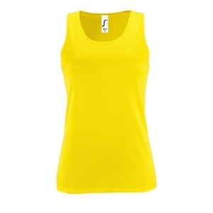 Майка женская Sporty TT Women, желтый неон с логотипом