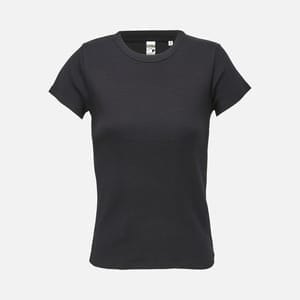 Футболка женская Sara, черная с логотипом