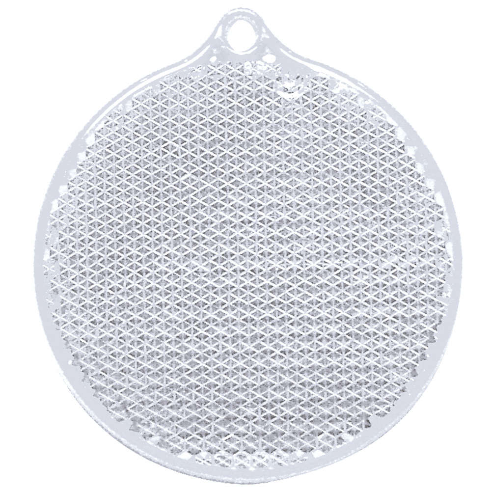 Пешеходный светоотражатель «Круг», белый с логотипом