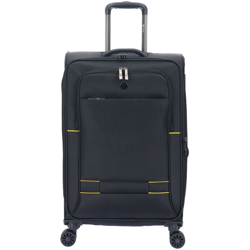 Чемодан Brosno L, черный с логотипом