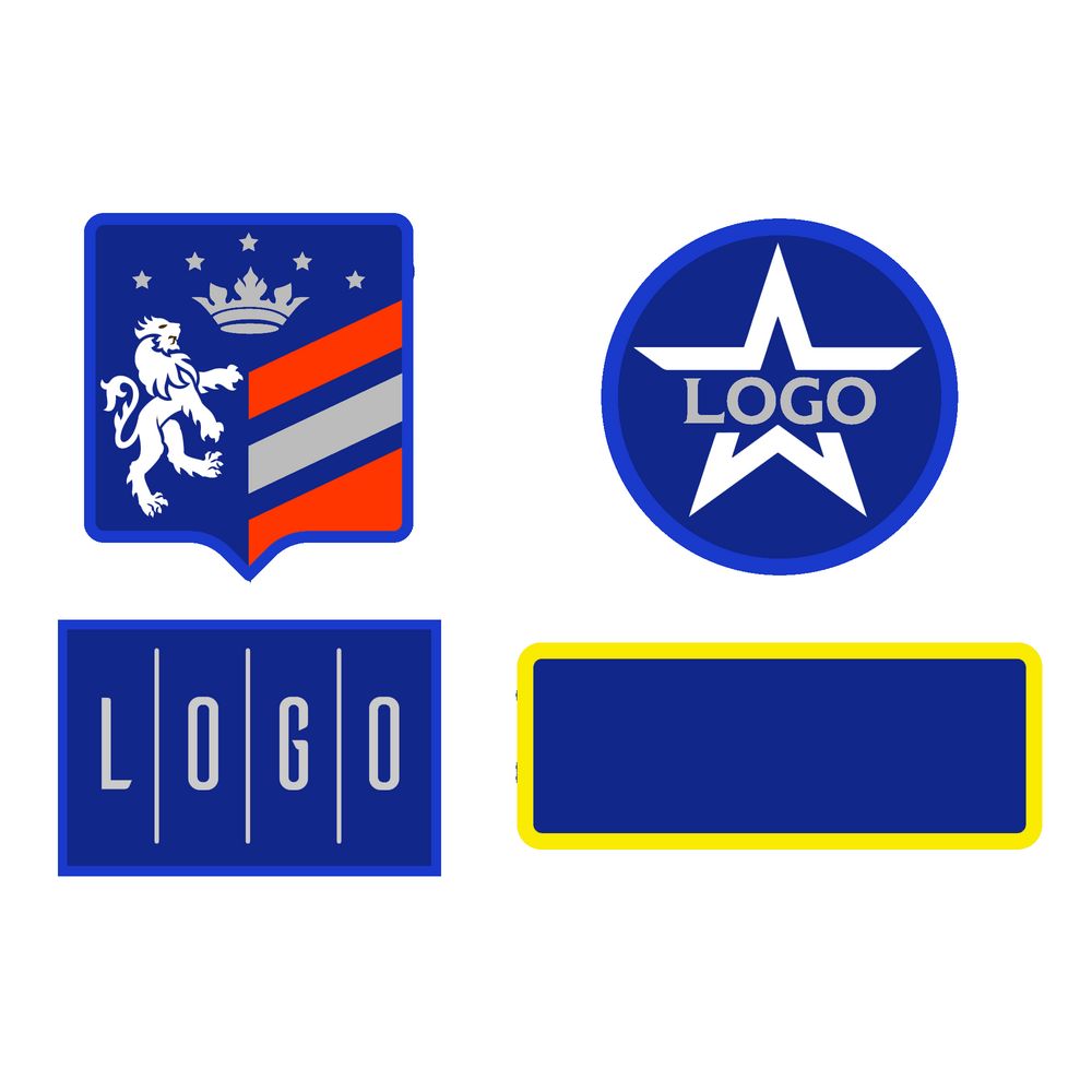 Шеврон из габардина Gabo M, синий с логотипом