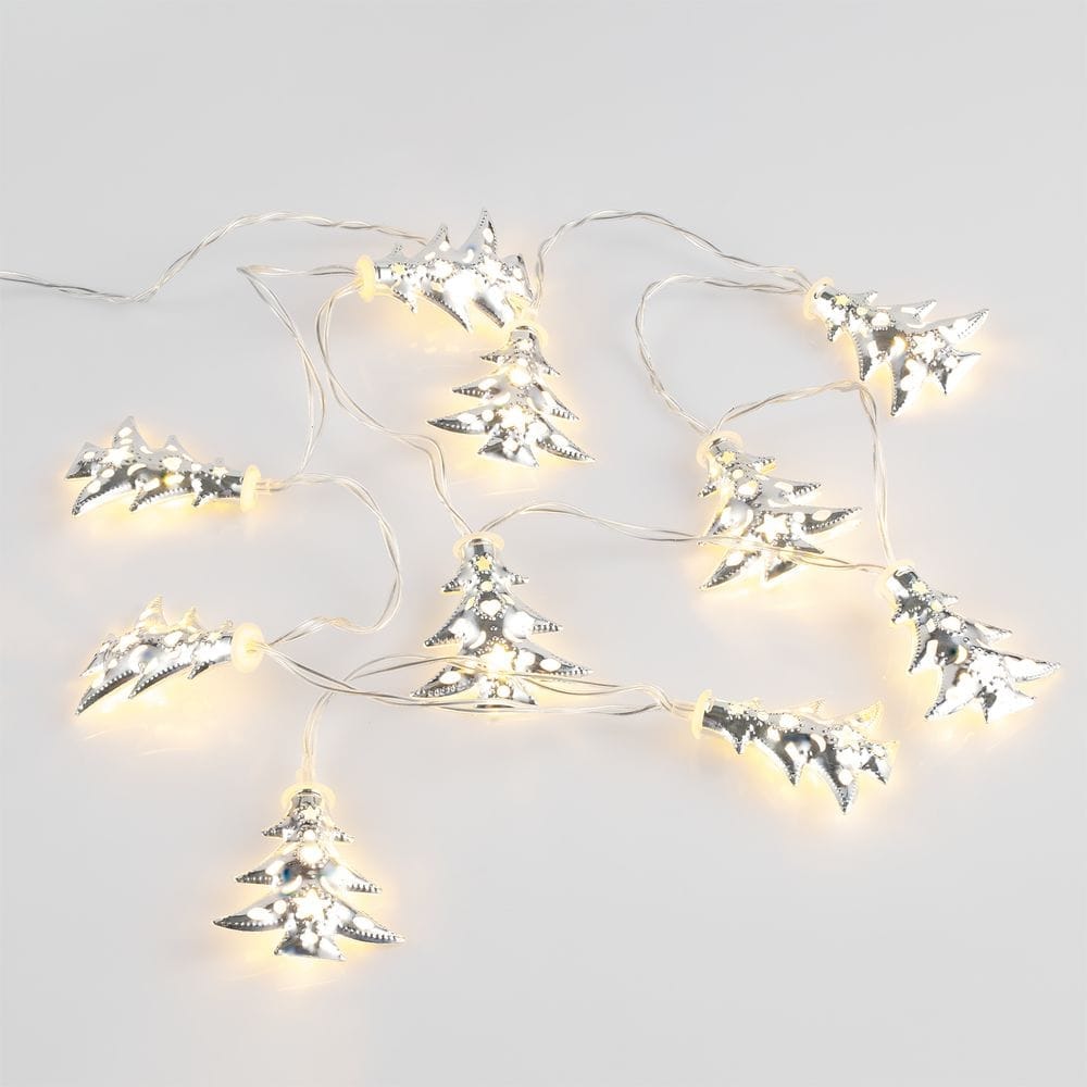 Светодиодная гирлянда Silver Lights, серебристая с логотипом