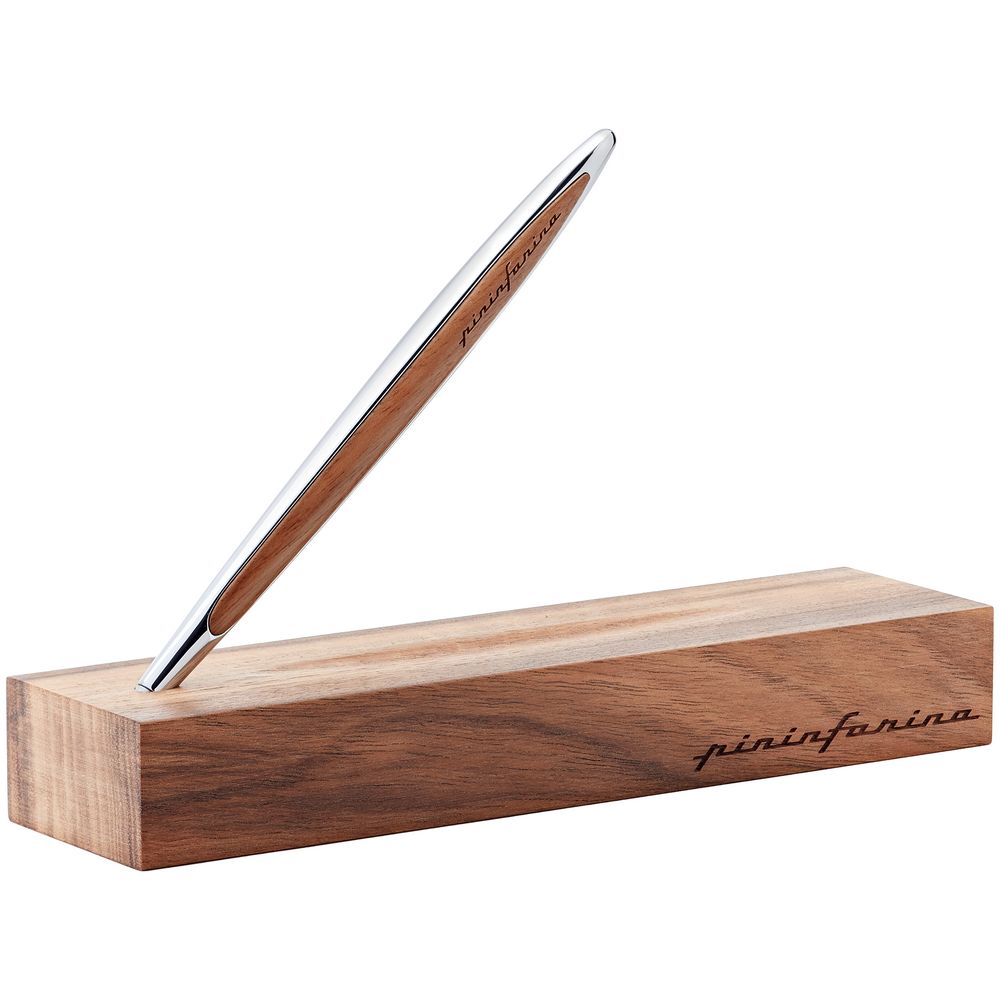 Шариковая ручка Cambiano Shiny Chrome Walnut с логотипом