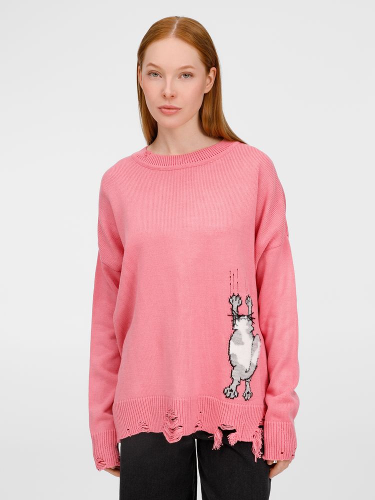Джемпер Sharpick, розовый (фламинго) с логотипом