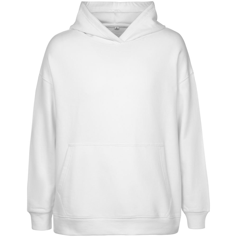 Худи оверсайз унисекс Outshine, белое с логотипом