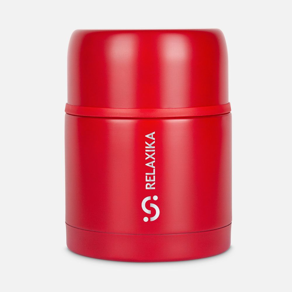 Термос для еды Relaxika 500, красный с логотипом